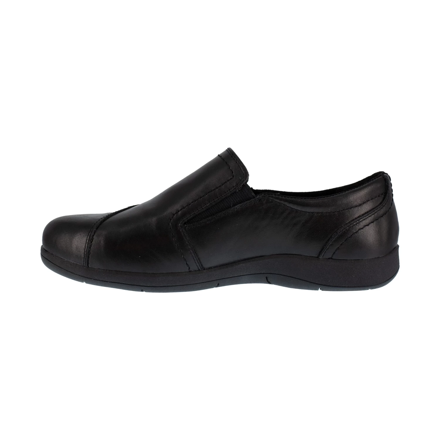 Rockport Works Shoes: Women's RK761 Black Daisey Alloy Toe Slip On Leather Work Shoe 5 Rockport Works Shoes: Women's RK761 Black Daisey Alloy Toe Slip On Leather Work Shoe - Image 3