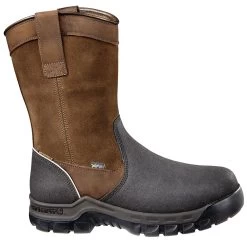 Carhartt Boots: Men's CMF1721 Brown Composite Toe Met Guard Waterproof Pull On Work Boot -Work Shoes Store rwhznt l
