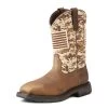 Ariat Boots: Men's Workhog 10023100 Pull On Patriot Work Boots -Work Shoes Store s18 mns work holt 10023100 3 4 frontedit