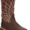 Justin Boots: Men's SE4835 Brown Ostrich Print Composite Square Toe Derrickman Cowboy Work Boots -Work Shoes Store se4835 1000x1000 1