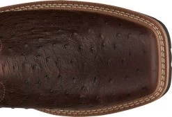 Justin Boots: Men's SE4835 Brown Ostrich Print Composite Square Toe Derrickman Cowboy Work Boots -Work Shoes Store se4835 617x563 top