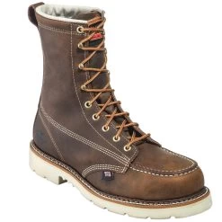 Thorogood Boots: Men's Steel Toe 804-4378 EH USA-Made Brown Work Boots -Work Shoes Store thorogood 804 4378 p 01