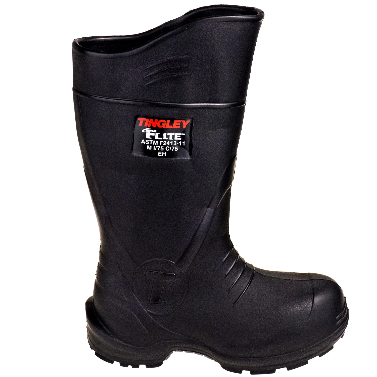 Tingley Boots: Flite Insulated Cleated Non-Metallic Waterproof 27251 Men's Black EH Composite Toe Rubber Boots 6 Tingley Boots: Flite Insulated Cleated Non-Metallic Waterproof 27251 Men's Black EH Composite Toe Rubber Boots - Image 4