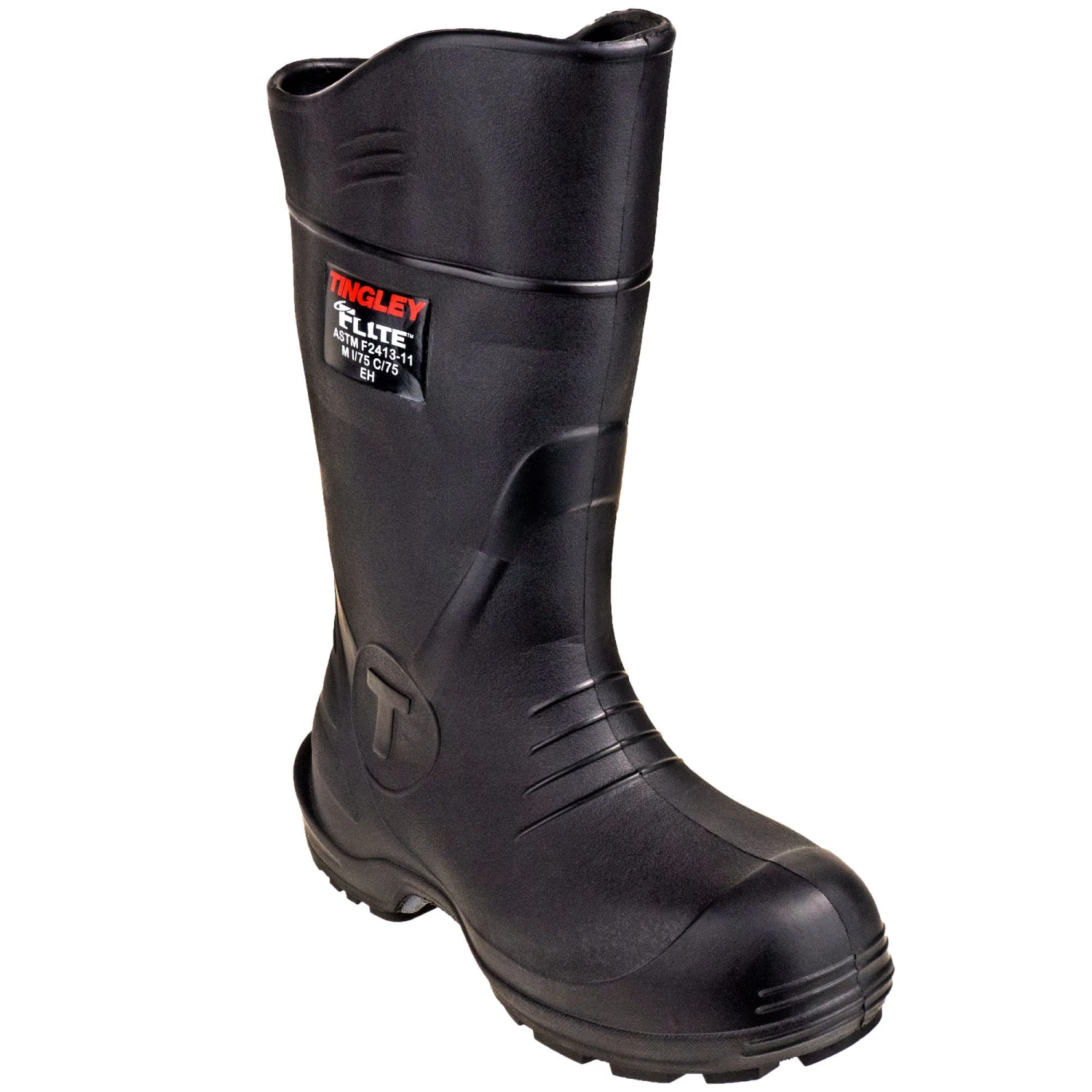 Tingley Boots: Flite Insulated Cleated Non-Metallic Waterproof 27251 Men's Black EH Composite Toe Rubber Boots 5 Tingley Boots: Flite Insulated Cleated Non-Metallic Waterproof 27251 Men's Black EH Composite Toe Rubber Boots - Image 3