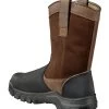Carhartt Boots: Men's CMF1721 Brown Composite Toe Met Guard Waterproof Pull On Work Boot -Work Shoes Store umhvvllq