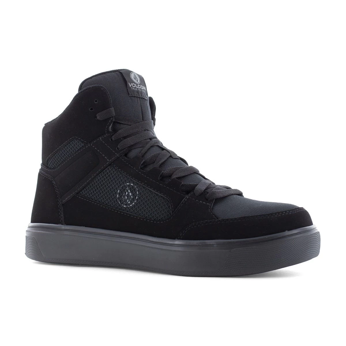 Volcom Shoes: Men's VM30244 Triple Black Composite Toe Evolve EH Slip Resistant Skate Inspired Work High Top 3 Volcom Shoes: Men's VM30244 Triple Black Composite Toe Evolve EH Slip Resistant Skate Inspired Work High Top