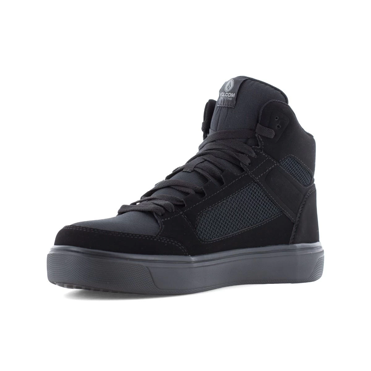 Volcom Shoes: Men's VM30244 Triple Black Composite Toe Evolve EH Slip Resistant Skate Inspired Work High Top 4 Volcom Shoes: Men's VM30244 Triple Black Composite Toe Evolve EH Slip Resistant Skate Inspired Work High Top - Image 2