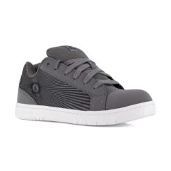 Volcom Shoes: Men's VM30592 Dark Grey Charcoal Grey Composite Toe Stone Op Art EH Skate Inspired Work Shoe