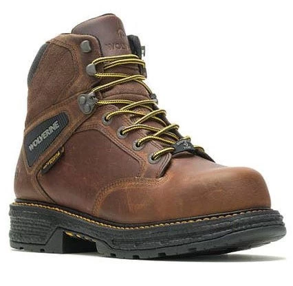 Wolverine Boots: Men's 201175 Tobacco 6" Hellcat CarbonMax Waterproof Work Boot 3 Wolverine Boots: Men's 201175 Tobacco 6" Hellcat CarbonMax Waterproof Work Boot
