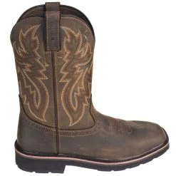 Wolverine Boots: Men's 10704 Dark Brown Rancher Slip Resistant Pull On Boots -Work Shoes Store wolverine 10702 o 01 1