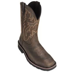 Wolverine Boots: Men's 10704 Dark Brown Rancher Slip Resistant Pull On Boots -Work Shoes Store wolverine 10702 p 01 1