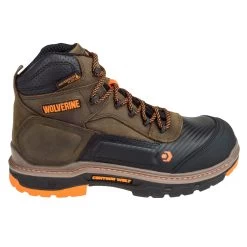 Wolverine Boots: Overpass CarbonMAX EH Men's W10717 Brown Mid Work Boots -Work Shoes Store wolverine w10717 o 01