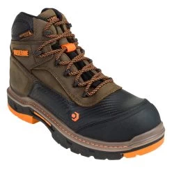 Wolverine Boots: Overpass CarbonMAX EH Men's W10717 Brown Mid Work Boots -Work Shoes Store wolverine w10717 p 01
