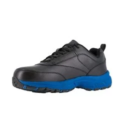 Reebok Shoes: Men's RB4830 Steel Toe Black/Blue EH Athletic Work Shoes -Work Shoes Store xdfghjk